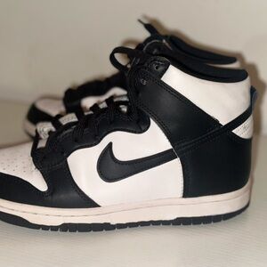 Black and White High-Top Sneakers